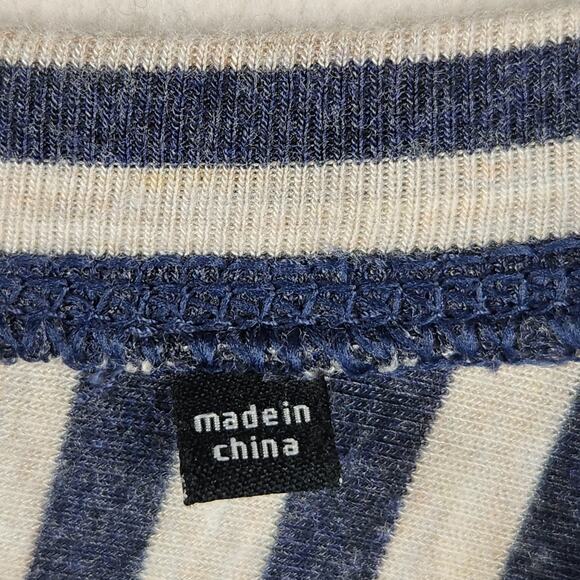 CAbi Style 3228 Ernest Striped Tee Size Small. Navy & Oatmeal - Picture 13 of 14